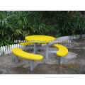 Superior quality waterproof outdoor garden metal round table benches/picnic table set